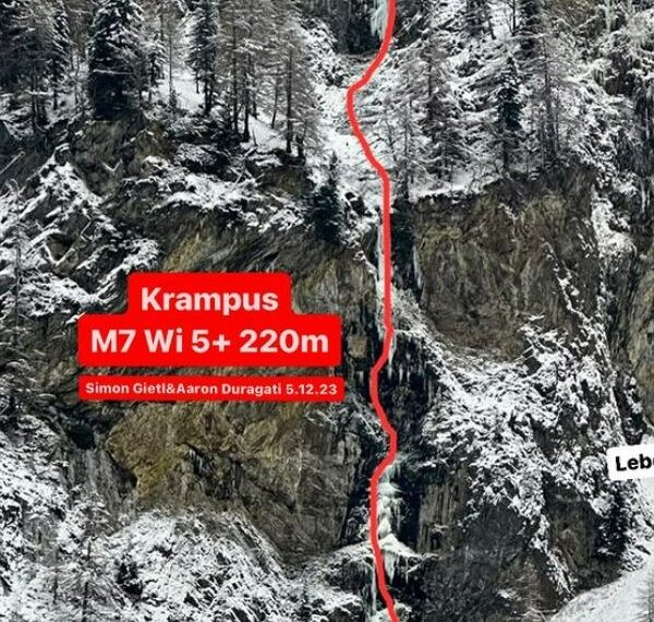 Krampus: una nuova via di misto in Valle Aurina