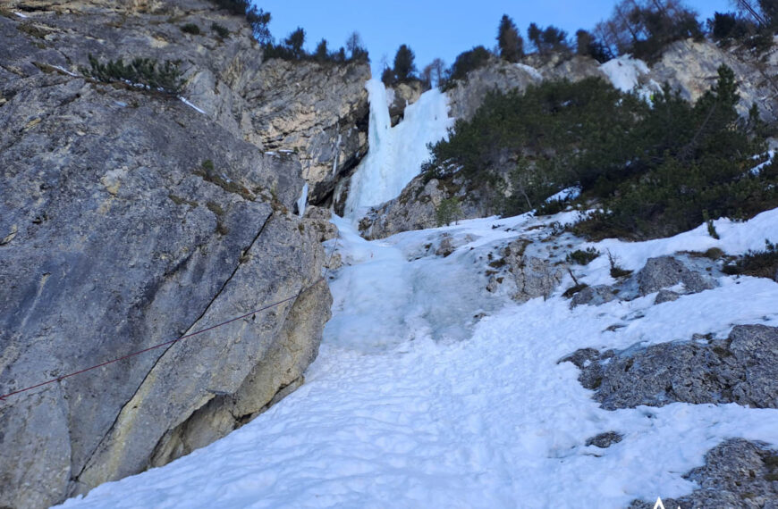 Cascata Spada di Damocle – Colfosco, Sella